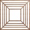 Ekena Millwork Raven Wood Fretwork Pierced Ceiling Medallion, Walnut, 34"OD x 12 1/2"ID x 3/8"T CMWP34X34X0375RAWA - alternate 1